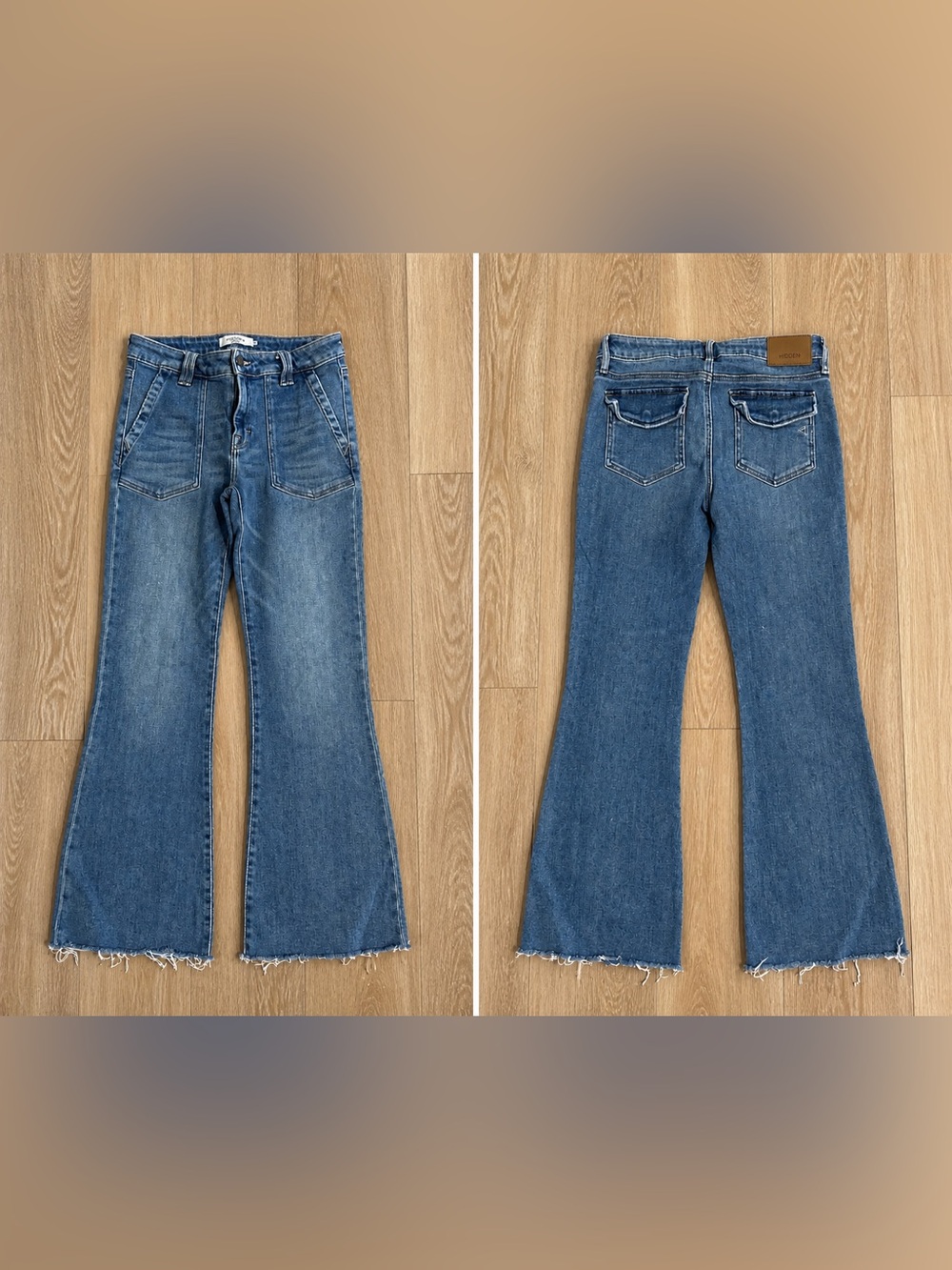 Women's Blue Flared Jeans - Classic Denim Style